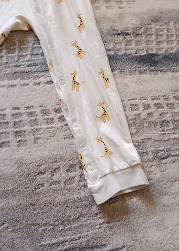 Uzun Kollu Bebek Tulum, Pamuk, çıtıtlı - Görsel 4