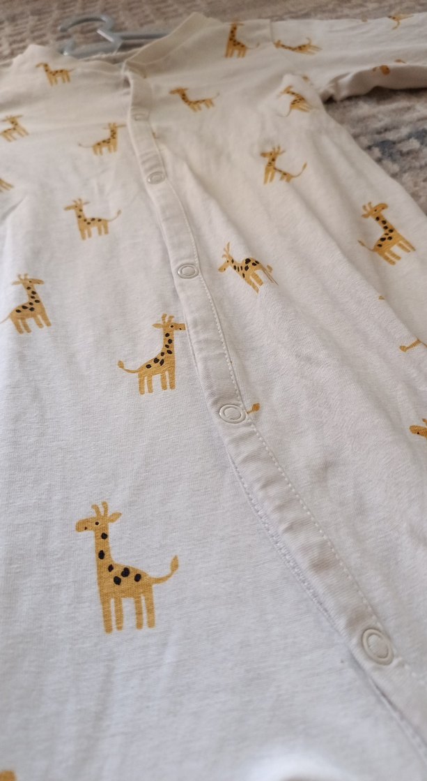 Uzun Kollu Bebek Tulum, Pamuk, çıtıtlı - Görsel 3