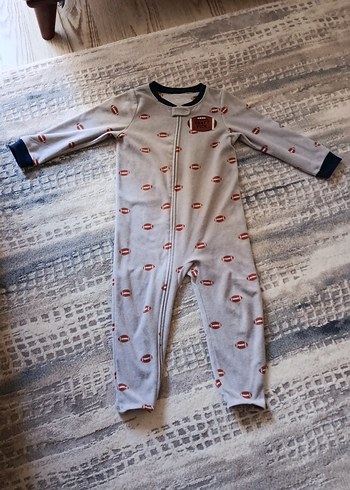 Gri Uzun Kollu Polar Erkek Bebek Tulum - Görsel 2