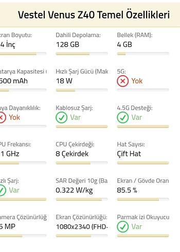 Vestel Venus Z40 Koyu Mor Android Telefon - Görsel 8