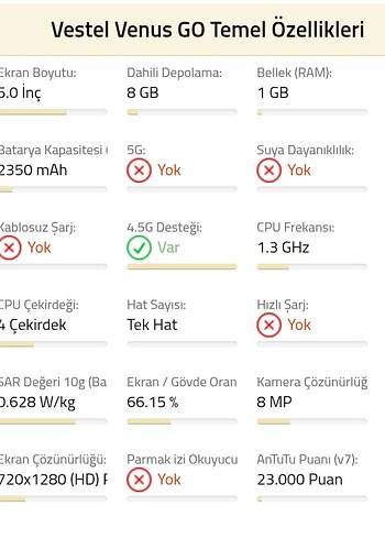 Vestel Venus GO Çok Renkli Android Telefon - Görsel 7