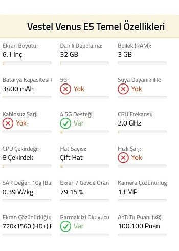 Vestel Venus E5 Koyu Mavi Android Telefon - Görsel 5