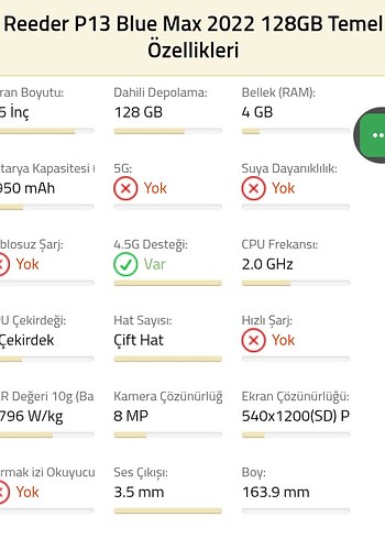reader P13 Blue Max 2022 128GB Android Telefon - Görsel 9