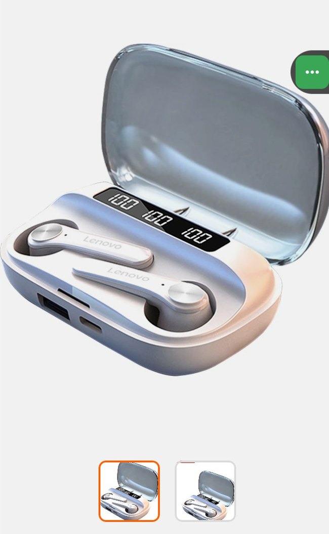 Lenovo Beyaz Kablosuz Kulaklık - Görsel 3