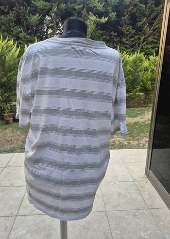 David Jones Gri Kısa Kollu Bağlama Desenli Tshirt