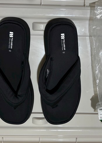 Pull&Bear Siyah Platform Topuklu Kadın Terlik