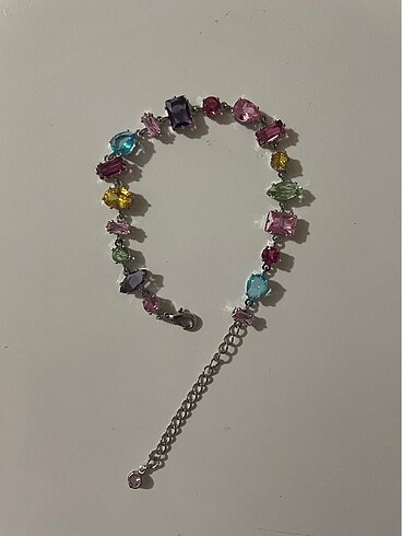  Beden renkli kristal taşlı bileklik