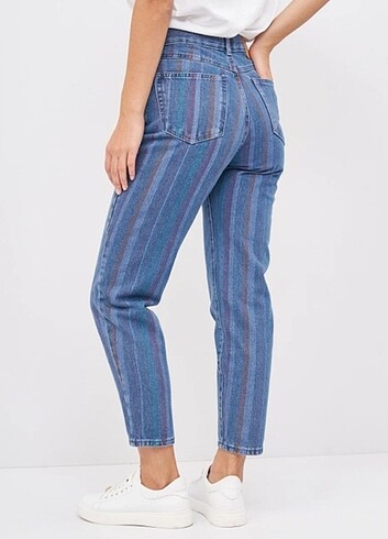 PULL&BEAR Mom Fit Basic Jean  - Görsel 7