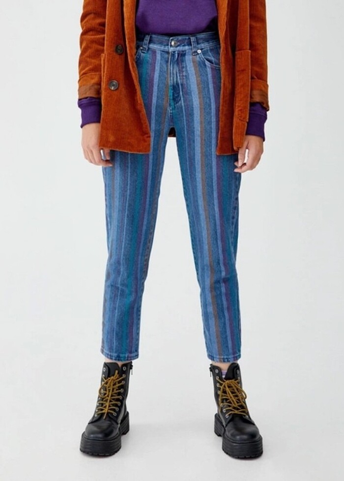 PULL&BEAR Mom Fit Basic Jean  - Görsel 2