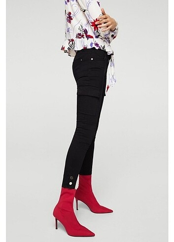 MANGO Pocket Details Kargo Jean  - Görsel 3