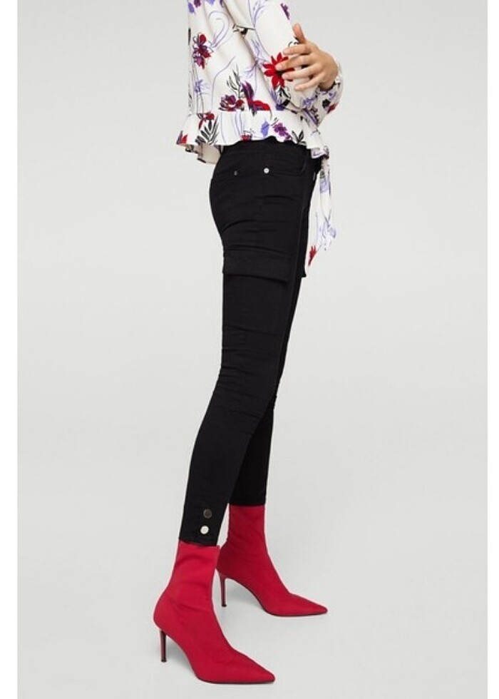 MANGO Pocket Details Kargo Jean  - Görsel 3