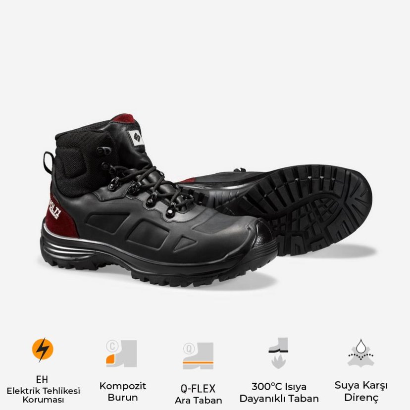 TOWORKFOR Siyah İş Ayakkabısı - Görsel 2