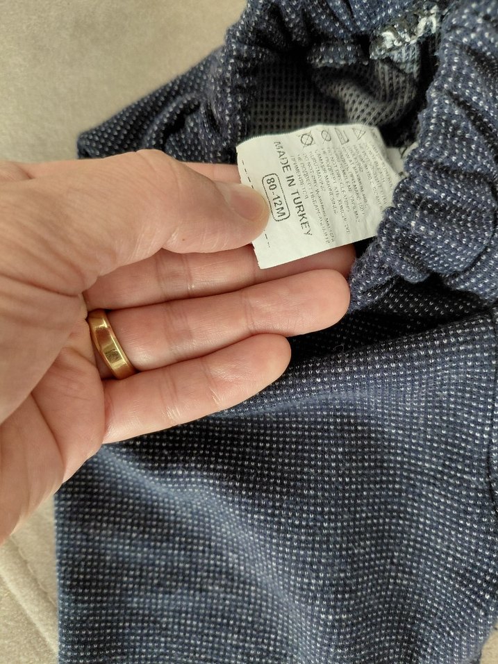 Lacivert örgü pantolon - Görsel 4