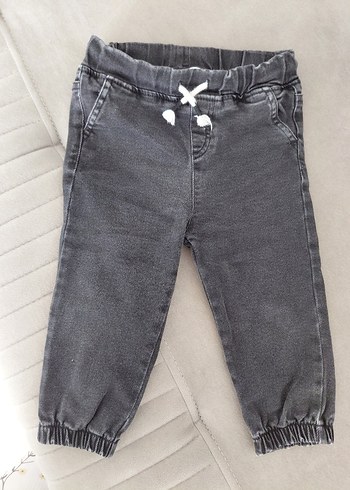 Gri Erkek Çocuk Denim Jogger Pantolon