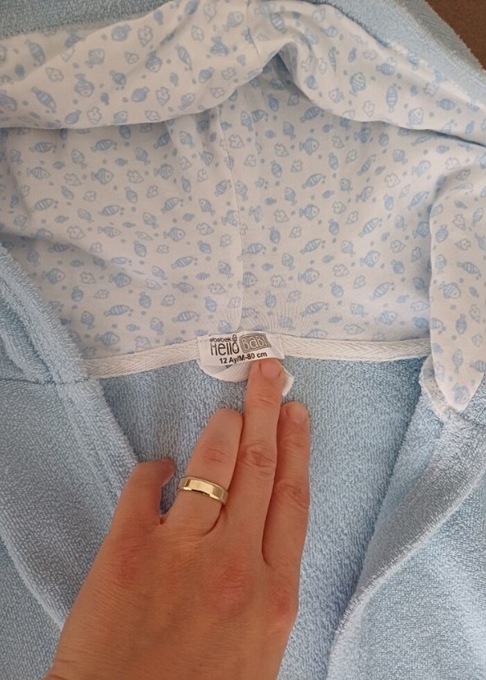 Erkek bebek bornoz  - Görsel 3