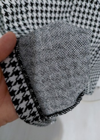 Düğmeli Gri Kadın Midi Ceket - Görsel 5