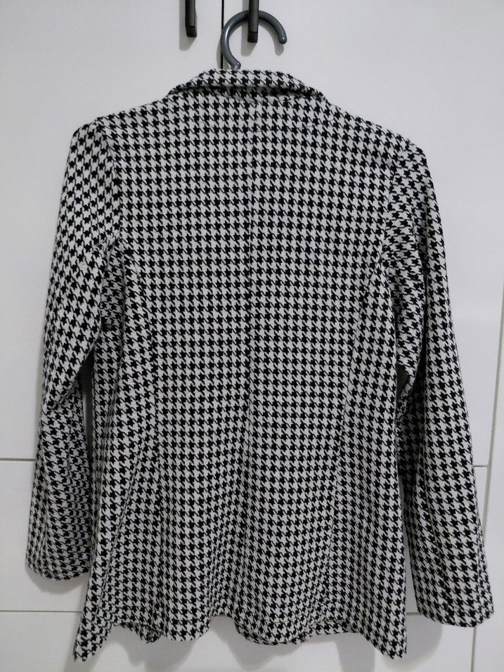 Düğmeli Gri Kadın Midi Ceket - Görsel 2