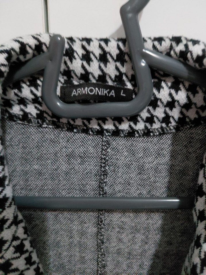 Düğmeli Gri Kadın Midi Ceket - Görsel 3