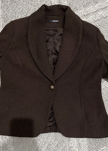 Kahverengi kaşe ceket - Görsel 2