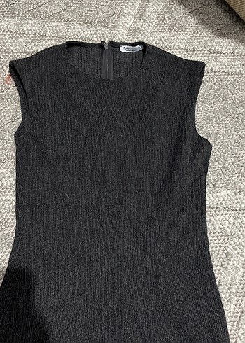 Kadın Gri Yarım Kol Elbise - Görsel 3