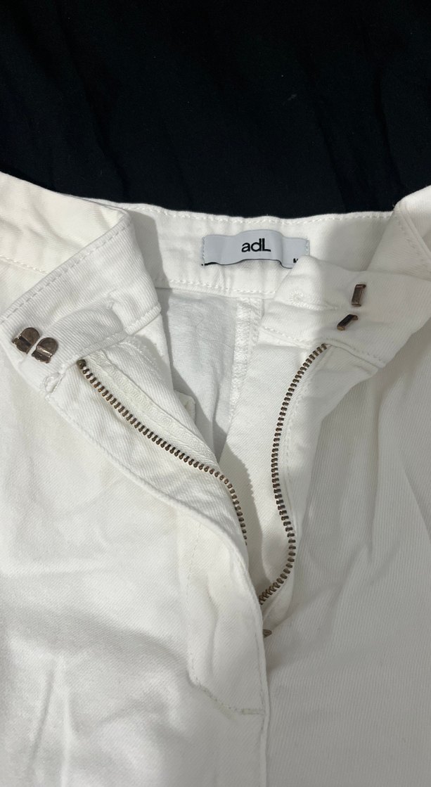 Beyaz Kadın Pamuklu Normal Boy Pantolon - Görsel 2