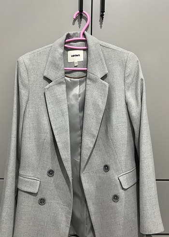 Koton Gri Notch Yaka Kadın Blazer Ceket