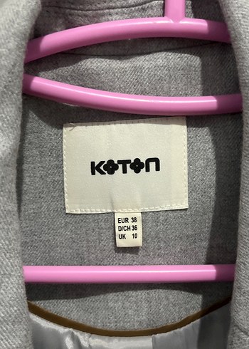 34 Beden Gri Notch Yaka Kadın Blazer Ceket