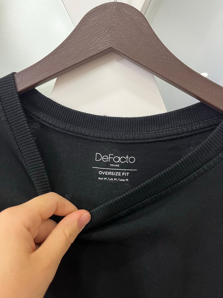 Siyah Baskılı Goth Pamuk Tişört - Görsel 3