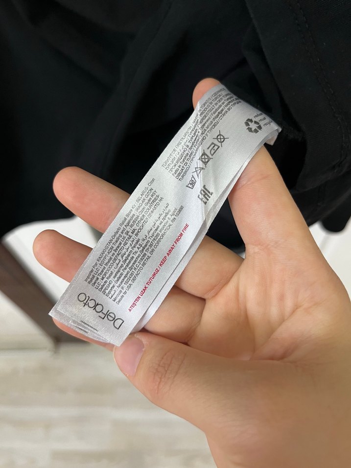 Siyah Baskılı Goth Pamuk Tişört - Görsel 4