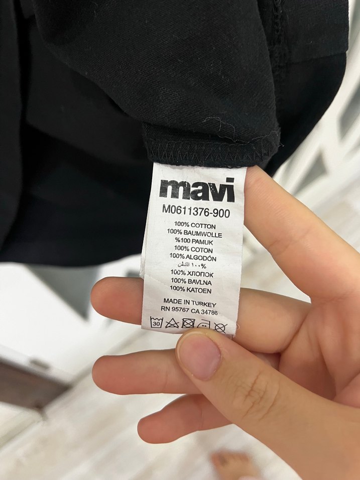 Mavi Siyah Baskılı Erkek Tişört - Görsel 3