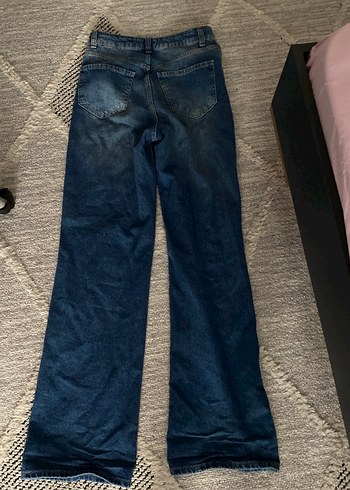 Addax Kadın Mavi Denim Midi Boy Rahat Kesim Jean