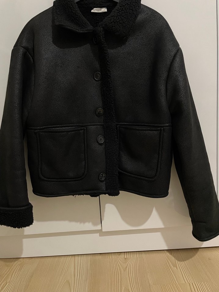 Siyah Deri Kürklü Midi Kadın Ceket - Görsel 4