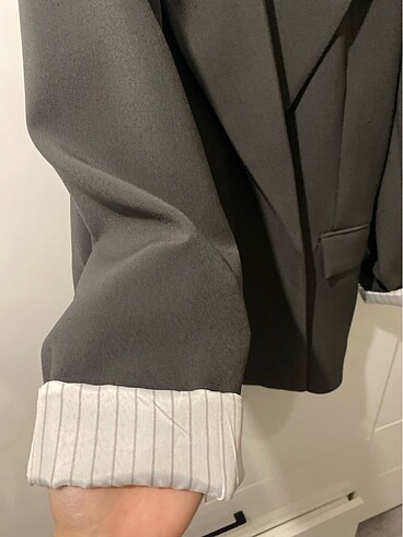 l Beden Gri Blazer Ceket