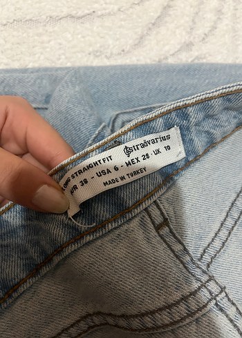 Stradivarius Mavi Normal Boy Kadın Denim Pantolon