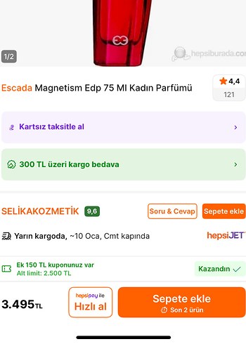 Escada Magnetism Kadın Parfümü 75ml - Görsel 4