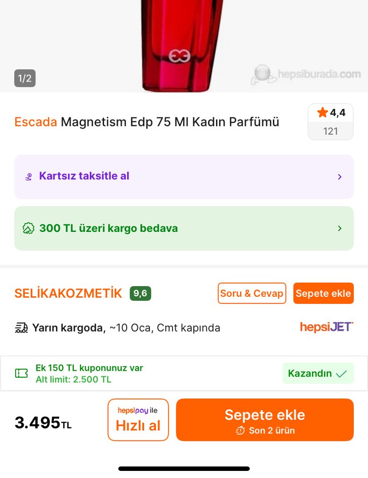 Escada Magnetism Kadın Parfümü 75ml - Görsel 4