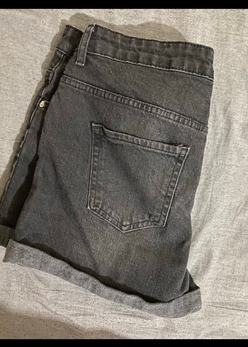 Siyah Denim Şort - Görsel 2