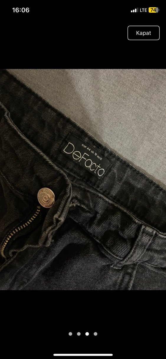 Siyah Denim Şort - Görsel 3