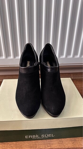 Kadın topuklu süet bootie