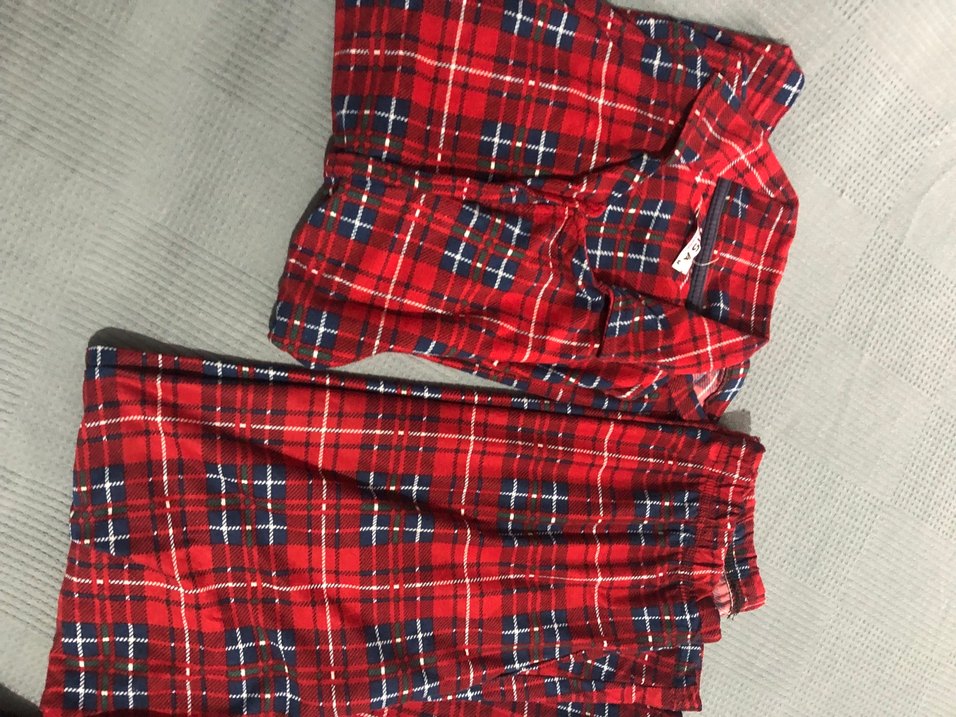 Kırmızı Kareli Rahat Pijama Takımı - Görsel 2