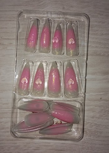 Sheinside Pembe Pastel Takma tırnak