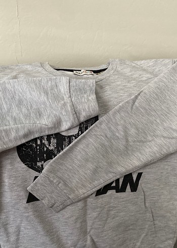 Gri Batman Baskılı Erkek Sweatshirt - Görsel 4