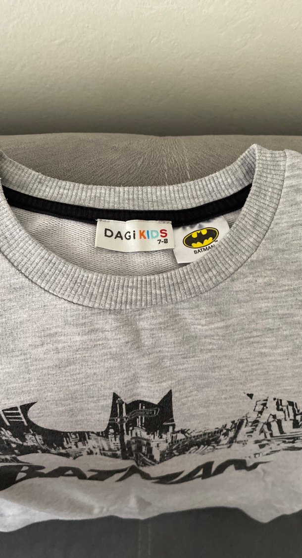 Gri Batman Baskılı Erkek Sweatshirt - Görsel 2