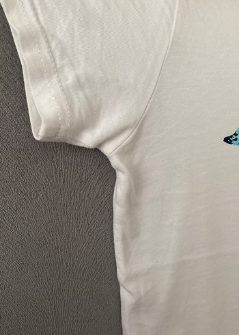 Beyaz Erkek Çocuk Baskılı Tişört - Görsel 2