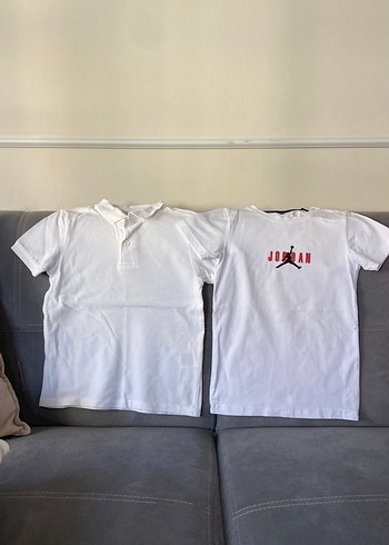 Beyaz Erkek Çocuk Kısa Kollu Polo Tişört