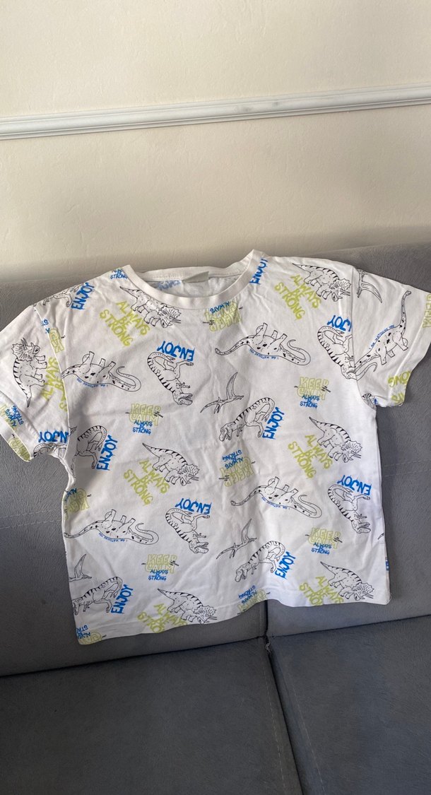 Baskılı Erkek Çocuk Kısa Kollu Tişört - Görsel 5