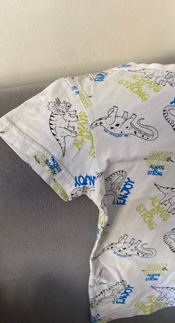 Baskılı Erkek Çocuk Kısa Kollu Tişört - Görsel 2