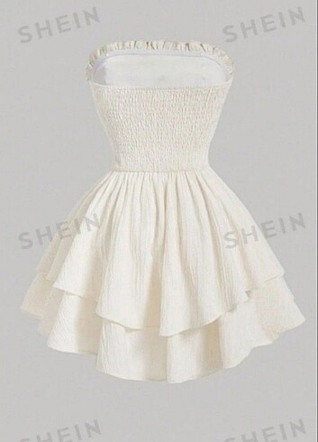 Shein straplez elbise 