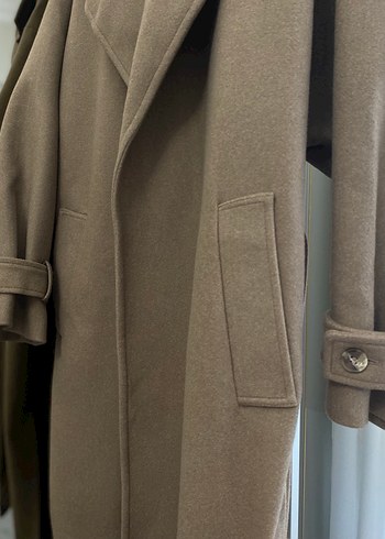 Kahverengi Kuşaklı Oversize Kaban - Görsel 9