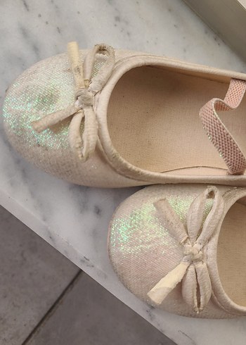 lcw simli Bej Kız Çocuk Fiyonklu Babet - Görsel 3